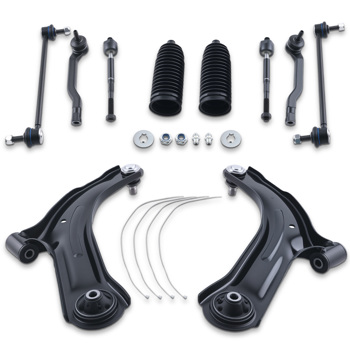 10PC Front Control Arm Kit Tie Rod Sway Bar fit for Nissan Versa Cube 2007-2014