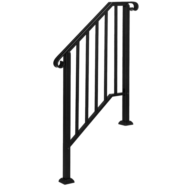 【同款编码：55022277  82359152】光黑色 2阶 庭院楼梯扶手-13