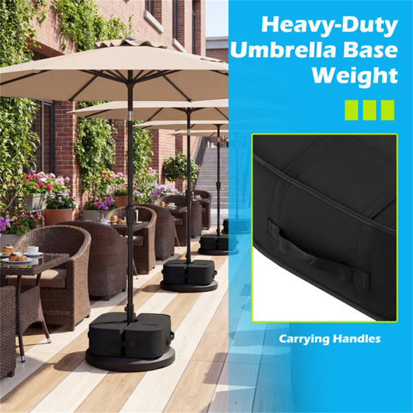 2件套90磅露台伞重量袋900D牛津防风雨沙袋，适用于悬臂式偏置伞-8