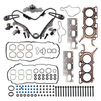 Head Gasket Timing Chain Water Pump Kit fit for 07-10 Ford Edge Taurus Lincoln 3.5L