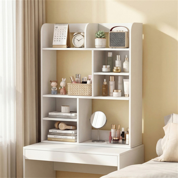 23.5×9×31.5英寸立式桌面储物架，坚固的中密度纤维板书桌，用于书籍装饰-4