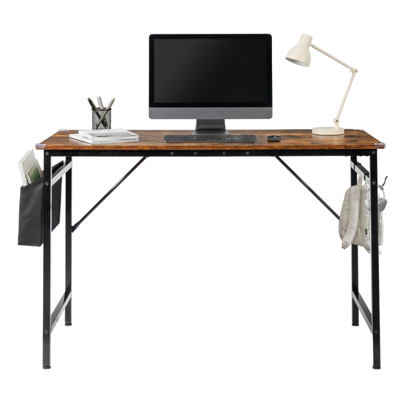 腐木色 SG016FD P2刨花板+铁管 贴三胺+喷塑 120cm 截断款 电脑桌 带无纺布收纳-10