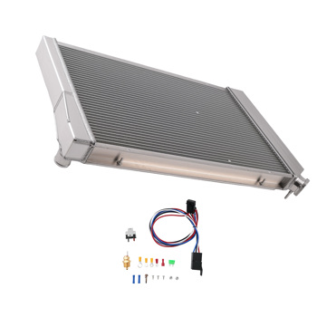 3 Row Aluminum Radiator Fan Shroud Relay Kit fit for Chevrolet Corvette 1984-1990 AT