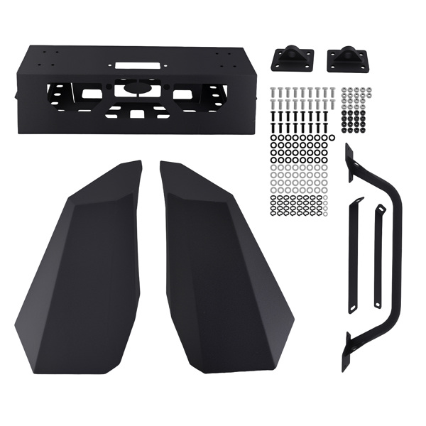 Winch Front Bumper With Bull Bar fit for Ford F250/F350 Super Duty 1999-2004-3