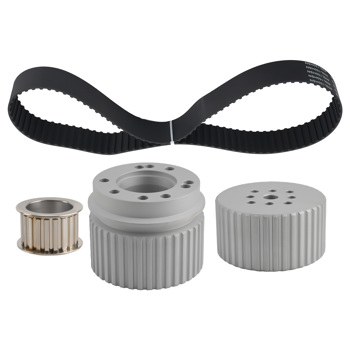 Long Water Pump Billet Aluminum Gilmer Belt Drive Pulley Kit fit for Chevy  283 327