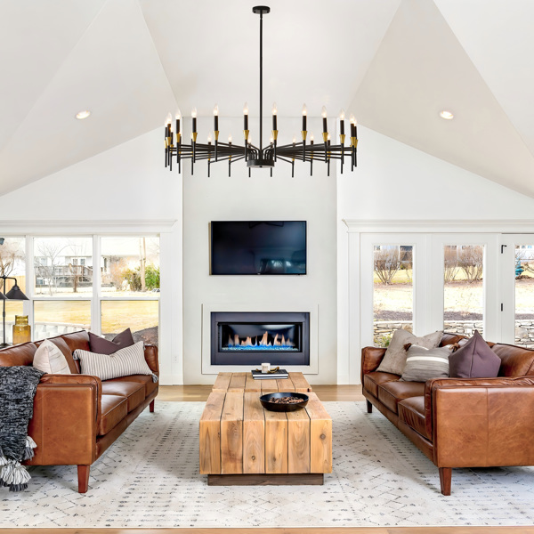 24-Light Black Gold Chandelier, 37.63" Modern Farmhouse Chandelier for Dining Room Over Table, Large Candle Chandelier for Living Room, Foyer-1