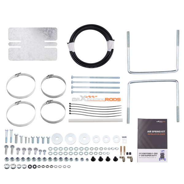Air Helper Spring Bag Suspension Kit fit Ford F250 F350 F450 5000 lbs 2011-2014-5