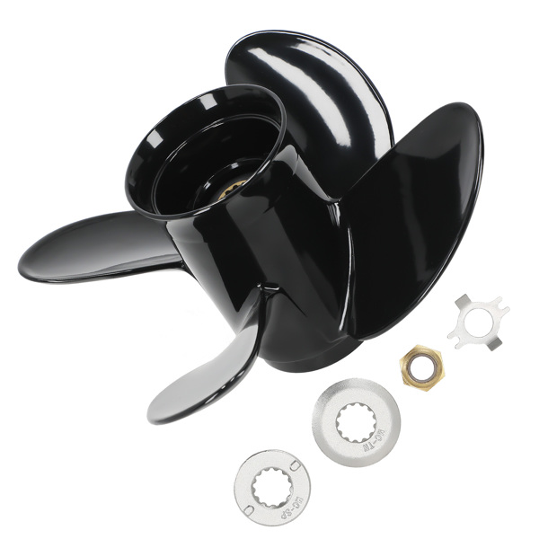 13" 4 Blade Aluminum Propeller fit for Mercury 50-75HP 2 Stroke 48-8M8026630-6