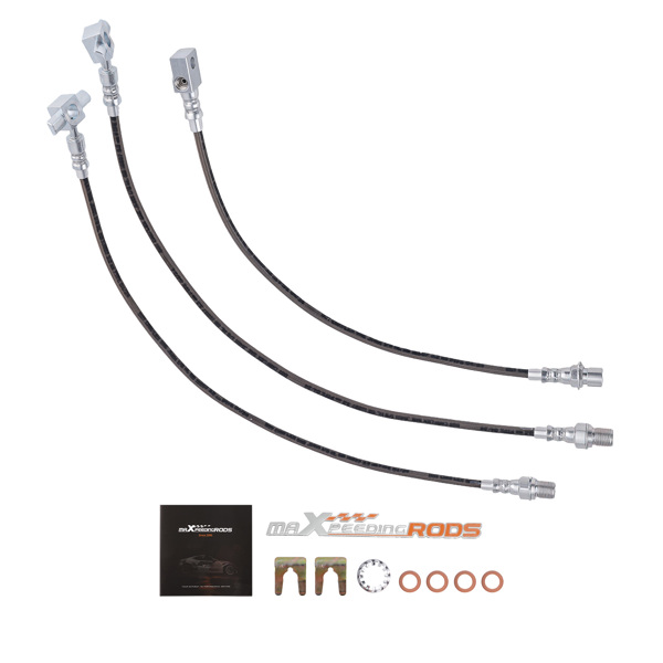 Stainless Steel Brake Lines Kit fit for Chevy GMC C10 K10 C15 K15 71-87 Lifted-6