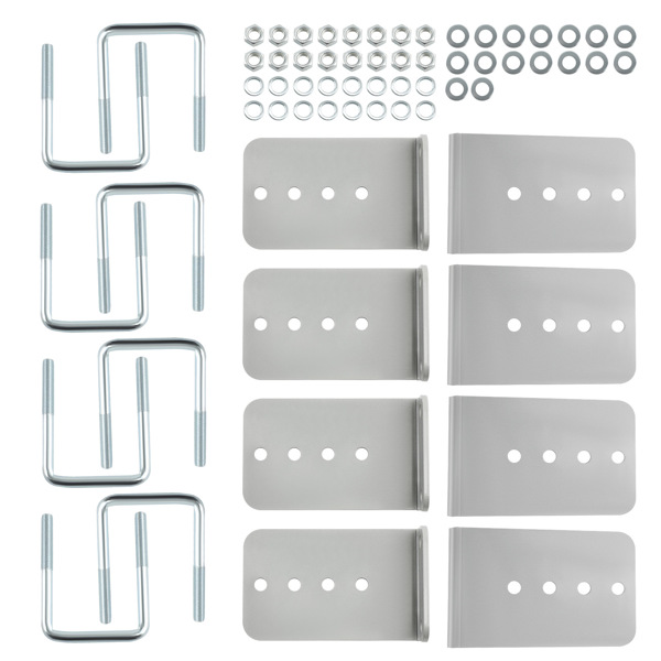 8PCS Galvanized L-Type Boat Trailer Bunk Brackets Set fit for 3 x 3 Crossmember-6