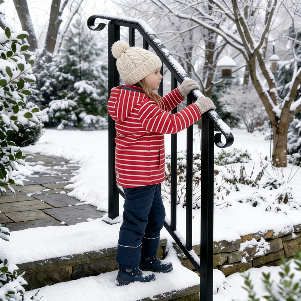  哑光黑色 2阶 庭院楼梯扶手 (82359152同款）-23