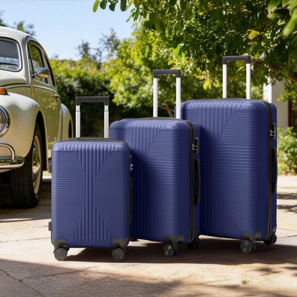 非TSA海关锁三合一 PP拉杆箱 20in 24in 28in PP 藏青色-14