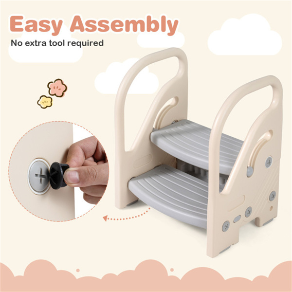 可转换2步幼儿步凳多功能儿童梯子座椅，适用于厨房浴室-7