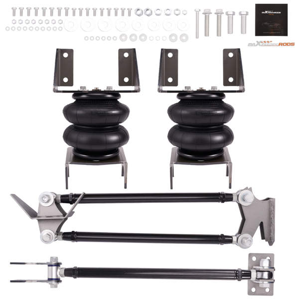 Weld On Triangulated 4 Link Suspension Kit 21" Bars 5000 Air Suspension Bags-6
