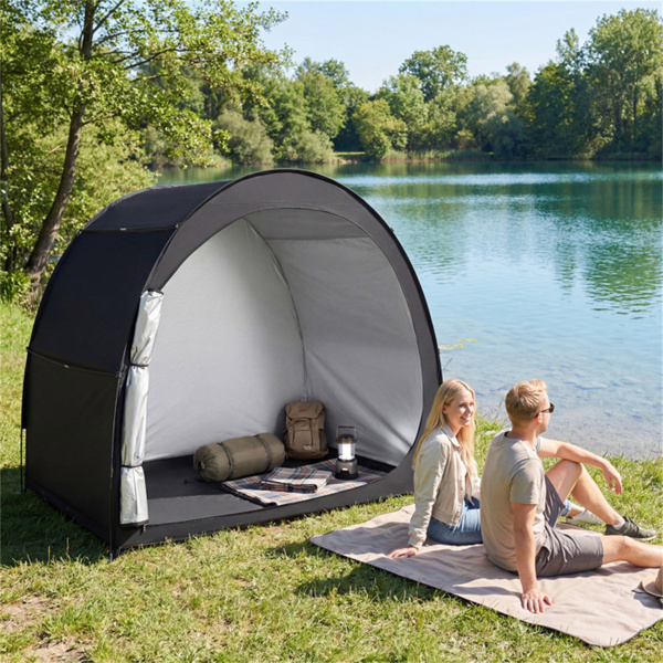 83英寸×48英寸×67英寸户外自行车存放帐篷棚防水自行车套，适用于2辆自行车-13