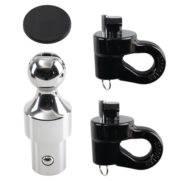 2-5/16 Ball & Chain Kit fit for F250-F450 13-24 38000lbs w/Storage Box & Cover-1