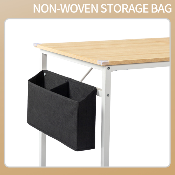 橡木色 SG001FD P2刨花板+铁管 贴三胺+喷塑 120cm 截断款 电脑桌 带无纺布收纳-5