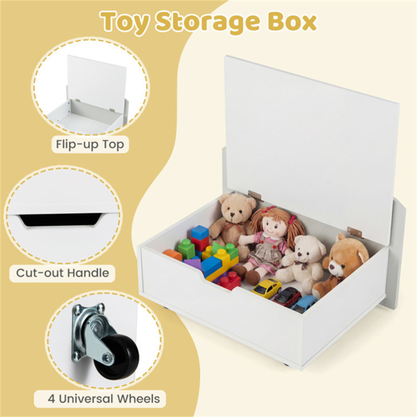 儿童玩具收纳架，带可移动抽屉和防倾倒套件，适用于游戏室托儿所 - 灰色-4