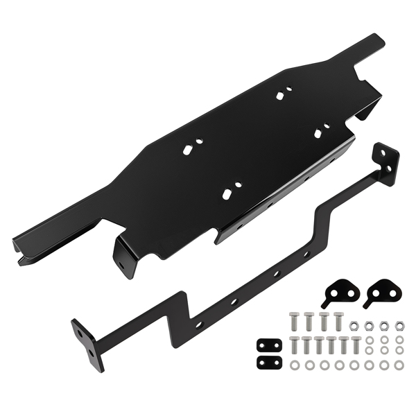 Front Bumper Winch Mount Plate 13,000lbs fit for Jeep Wrangler JL/JLU metal bumper-6