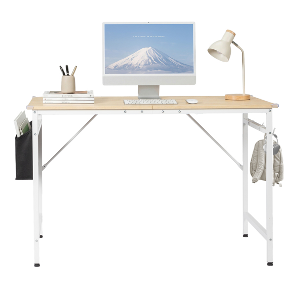 橡木色 SG001FD P2刨花板+铁管 贴三胺+喷塑 120cm 截断款 电脑桌 带无纺布收纳-10