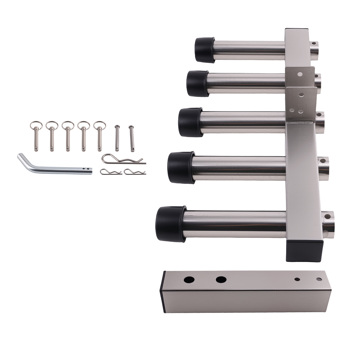 Stainless Steel Hitch Fishing Rod Holder 5 Link Tube fit for 2\\" Hitch Receivers