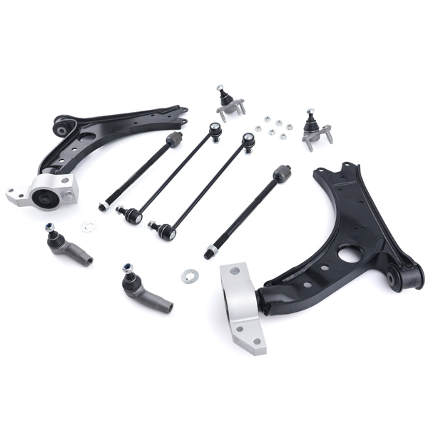 10pc Front Lower Control Arms Tie Rods Sway Bar Links fit for Audi A3 Eos Golf Jetta-6