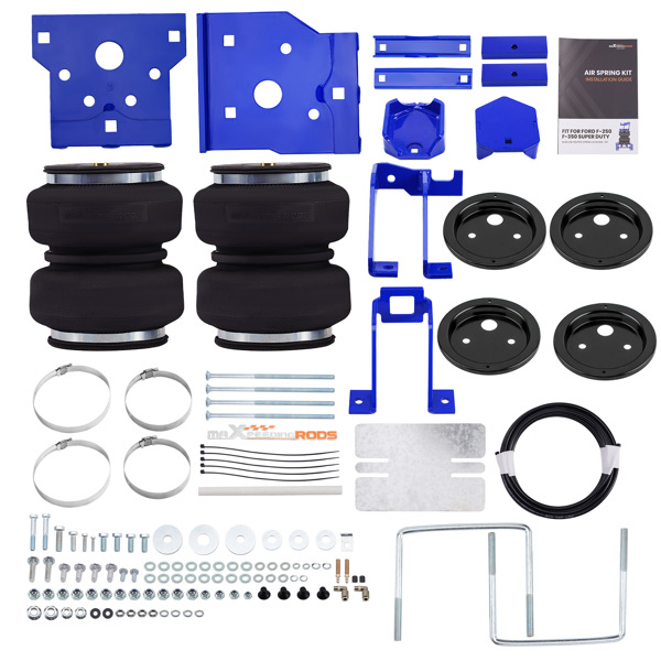 Air Helper Spring Bag Suspension Kit fit Ford F250 F350 F450 5000 lbs 2011-2014-6