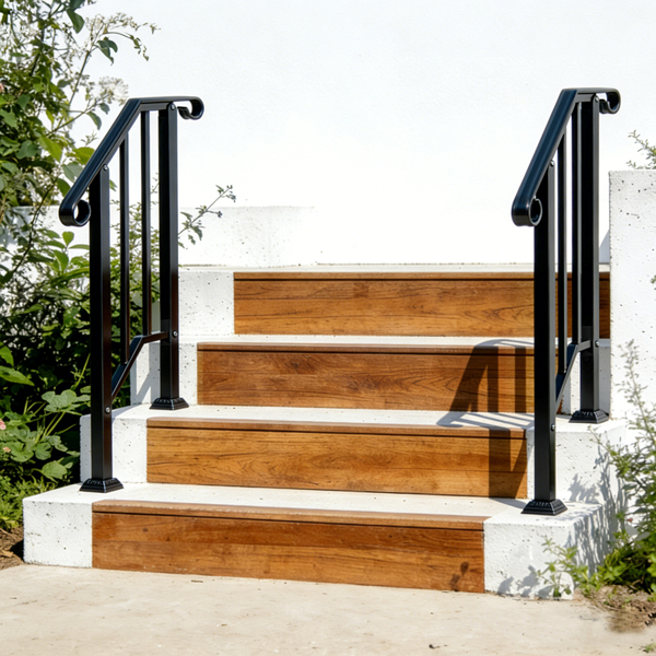 【同款编码：21862947  70638141】哑光黑色 1阶 庭院楼梯扶手-24