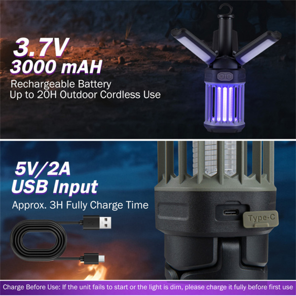 二合一电动灭虫器&野营灯IPX6防水可充电灭蚊器-7