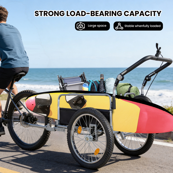 三合一重型自行车货运拖车 - 升级版 20 英寸 x 2.6 英寸宽胎，承重 150 磅，钢架，可转换婴儿车和带悬挂系统的拉车--不支持self-pick up且不支持指定仓库发货-12