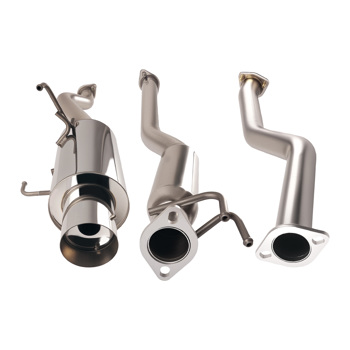4\\" Muffler Tip CatBack Exhaust System fit for Honda Civic EX 1.7L Sedan/Coupe 01-05