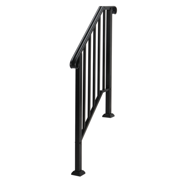 【同款编码：55022277  82359152】光黑色 2阶 庭院楼梯扶手-14