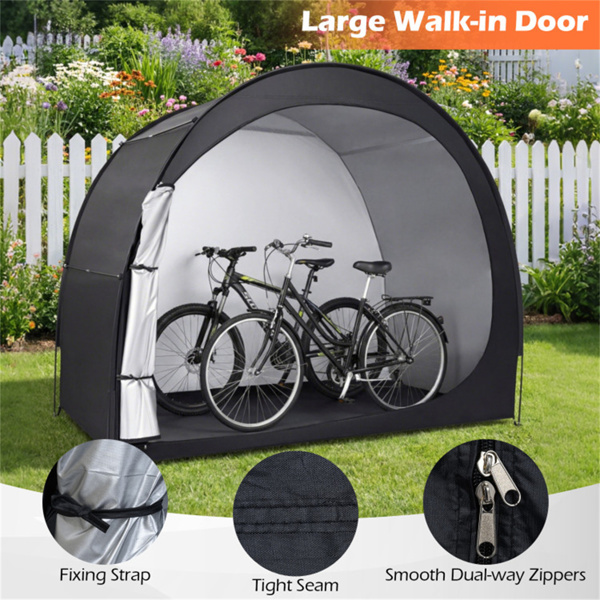 83英寸×48英寸×67英寸户外自行车存放帐篷棚防水自行车套，适用于2辆自行车-12