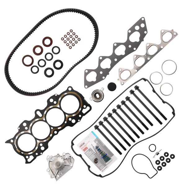 Timing Belt Kit W/ Water Pump Head Gasket Bolts Set fit for Honda CR-V 2.0L 97-01-6