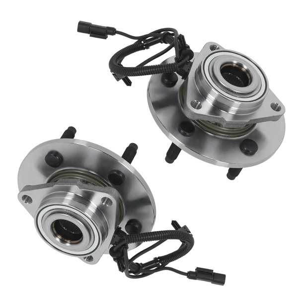 Pair Front Wheel Hub Bearings fit for Dodge Ram 1500 09-2010 V8 4.7L 52070323AI-6