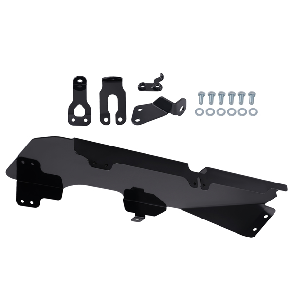 Steel Gas Tank Skid Plate Set Fits fit for 07-18 Jeep Wrangler JK 4WD 2-Door Black-6