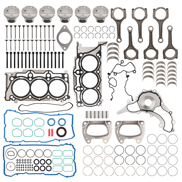 Engine Kit w/ Rods+Pistons+Bearings+Valves fit for Chrysler 300 3.6L V6 2011-2016-6