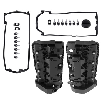 Left + Right Valve Cover Set fit for BMW 545i 645Ci 2004-2005 550i 650i 2006-2010