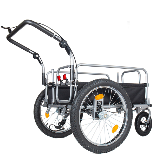 三合一重型自行车货运拖车 - 升级版 20 英寸 x 2.6 英寸宽胎，承重 150 磅，钢架，可转换婴儿车和带悬挂系统的拉车--不支持self-pick up且不支持指定仓库发货-2