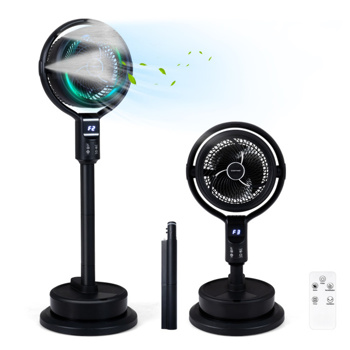 带0.5加仑水箱的喷雾底座风扇，900 CFM可调高度立式风扇，适用于室内外