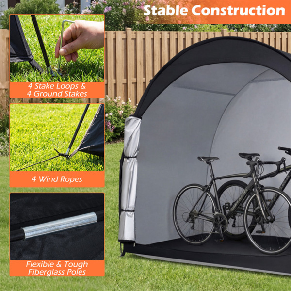 83英寸×48英寸×67英寸户外自行车存放帐篷棚防水自行车套，适用于2辆自行车-11