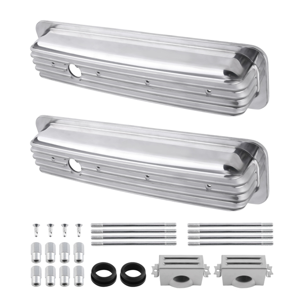 Aluminum Valve Covers fit for Small Block fit for SBC Small Block Chevy engines 283 327-6
