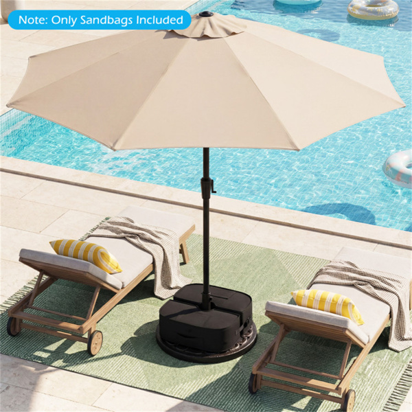 2件套90磅露台伞重量袋900D牛津防风雨沙袋，适用于悬臂式偏置伞-7