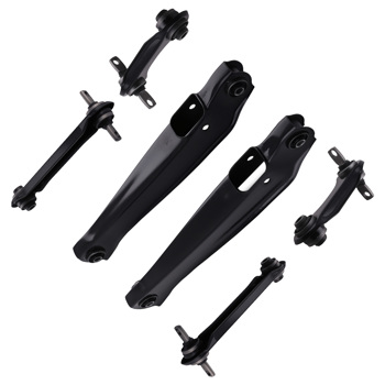 6PCS Rear Control Arm Upper Lower & Assist Link Kit fit for Mitsubishi Mirage 93-02