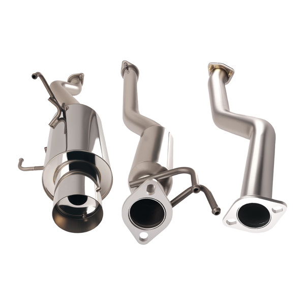 4" Muffler Tip CatBack Exhaust System fit for Honda Civic EX 1.7L Sedan/Coupe 01-05-6