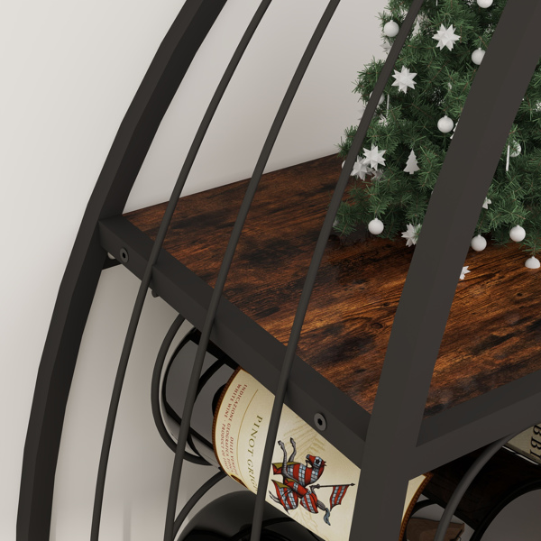 帆船造型酒柜架，两件套展示架，独立式酒柜带酒瓶收纳功能，适用于家庭酒吧、厨房、餐厅的酒水收纳架--不支持self-pick up且不支持指定仓库发货-6