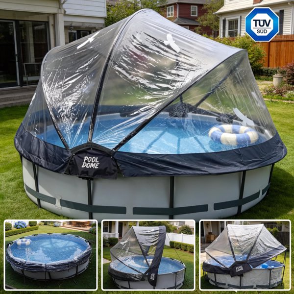 10英尺圆形多功能全天候泳池罩，适用于室外泳池，兼容清洁水和温水框架泳池--不支持self-pick up且不支持指定仓库发货-16