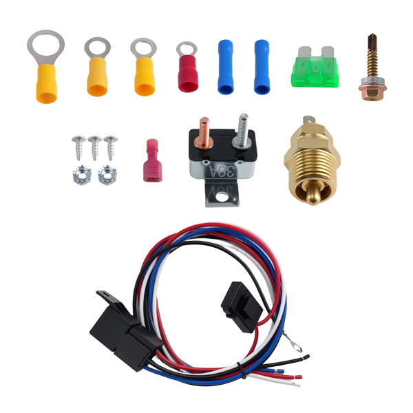 3 Row AT Cooling Fan Kit fit for Chevrolet C20 K20 1974-1986 716 Cross Flow-1