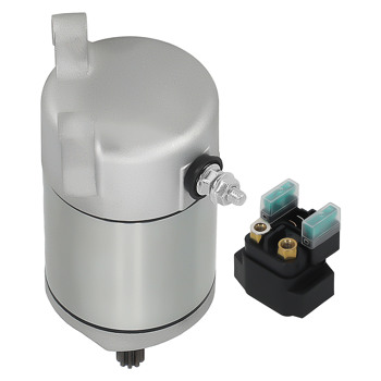 Starter Motor & Solenoid Relay fit for Yamaha Grizzly 350 YFM35G 2WD 2007-2014