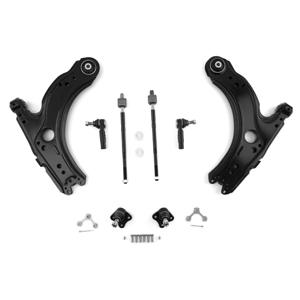 8x Front Lower Control Arm w/ Tie Rod fit for VW Beetle Golf Jetta 1998-2010 ES3524-6